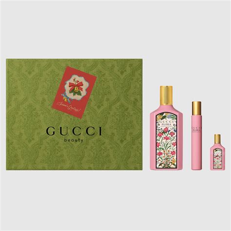 gucci flora gorgeous gardenia gift set 55ml|Gucci Flora gorgeous gardenia 5ml.